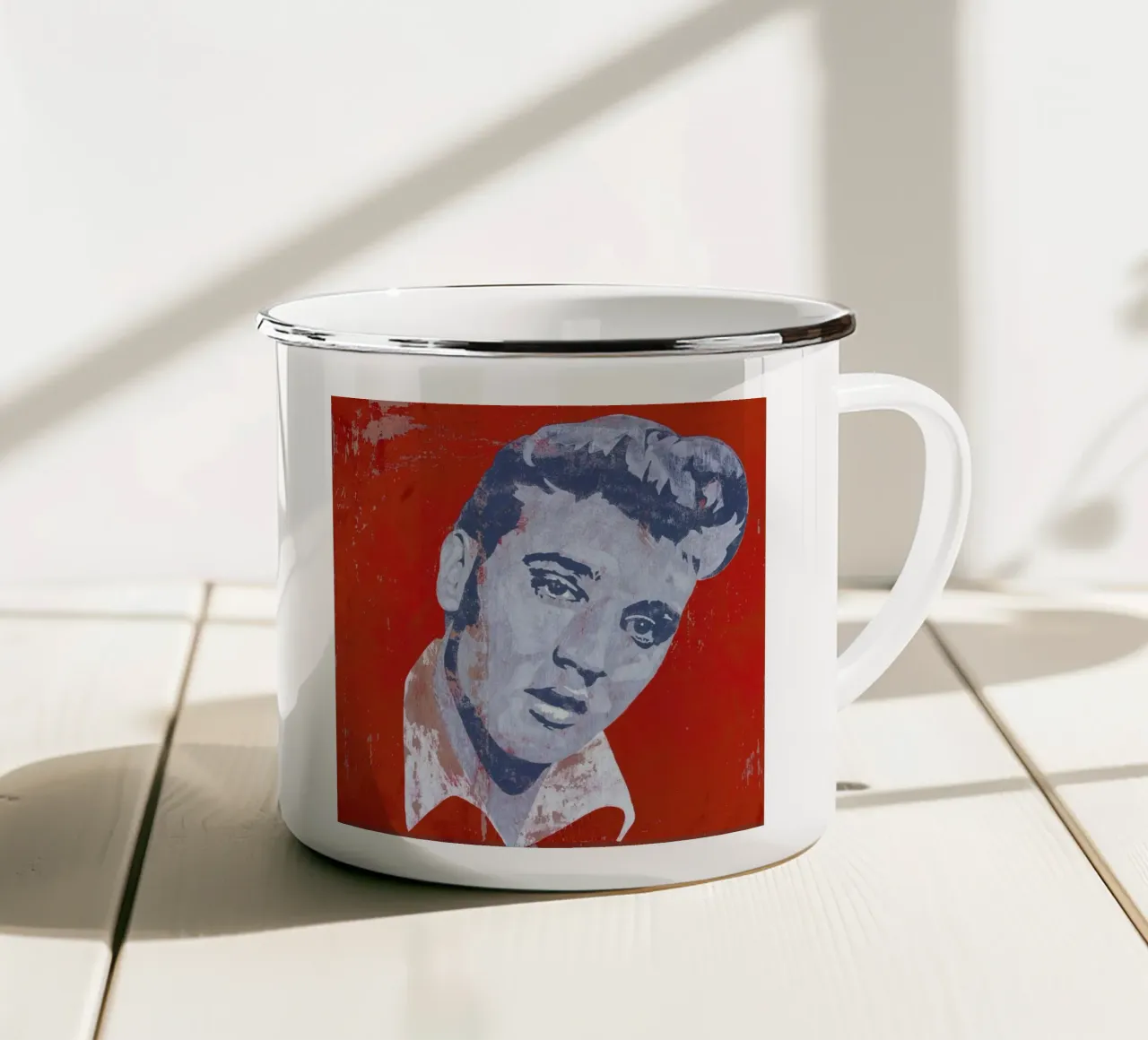 Elvis tazza in smalto da Andy Bridge