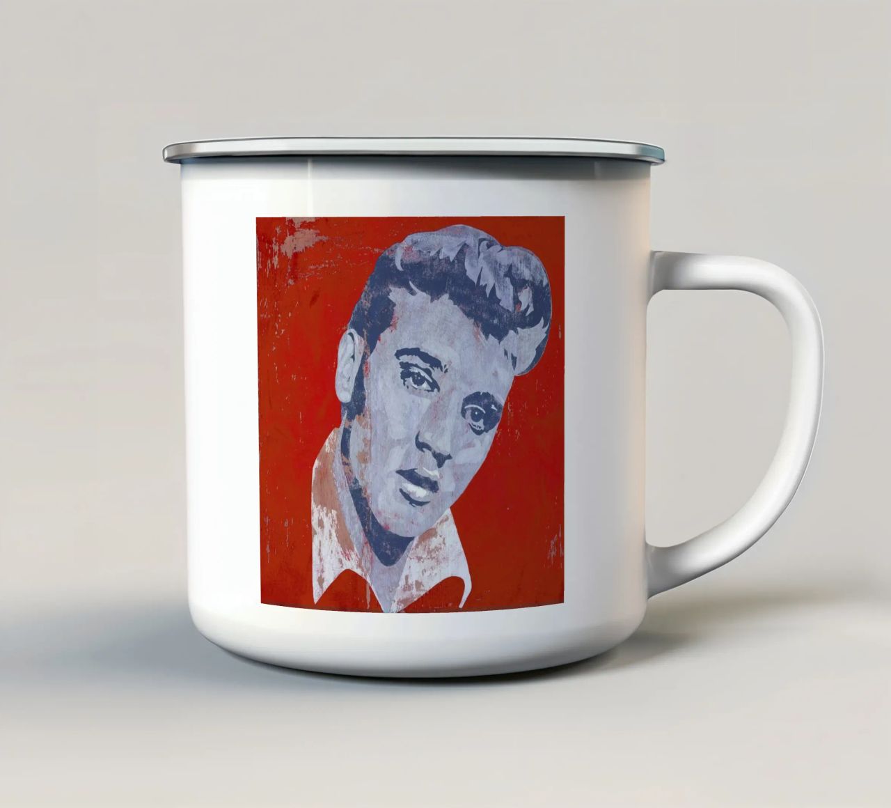 Elvis tazza in smalto da Andy Bridge