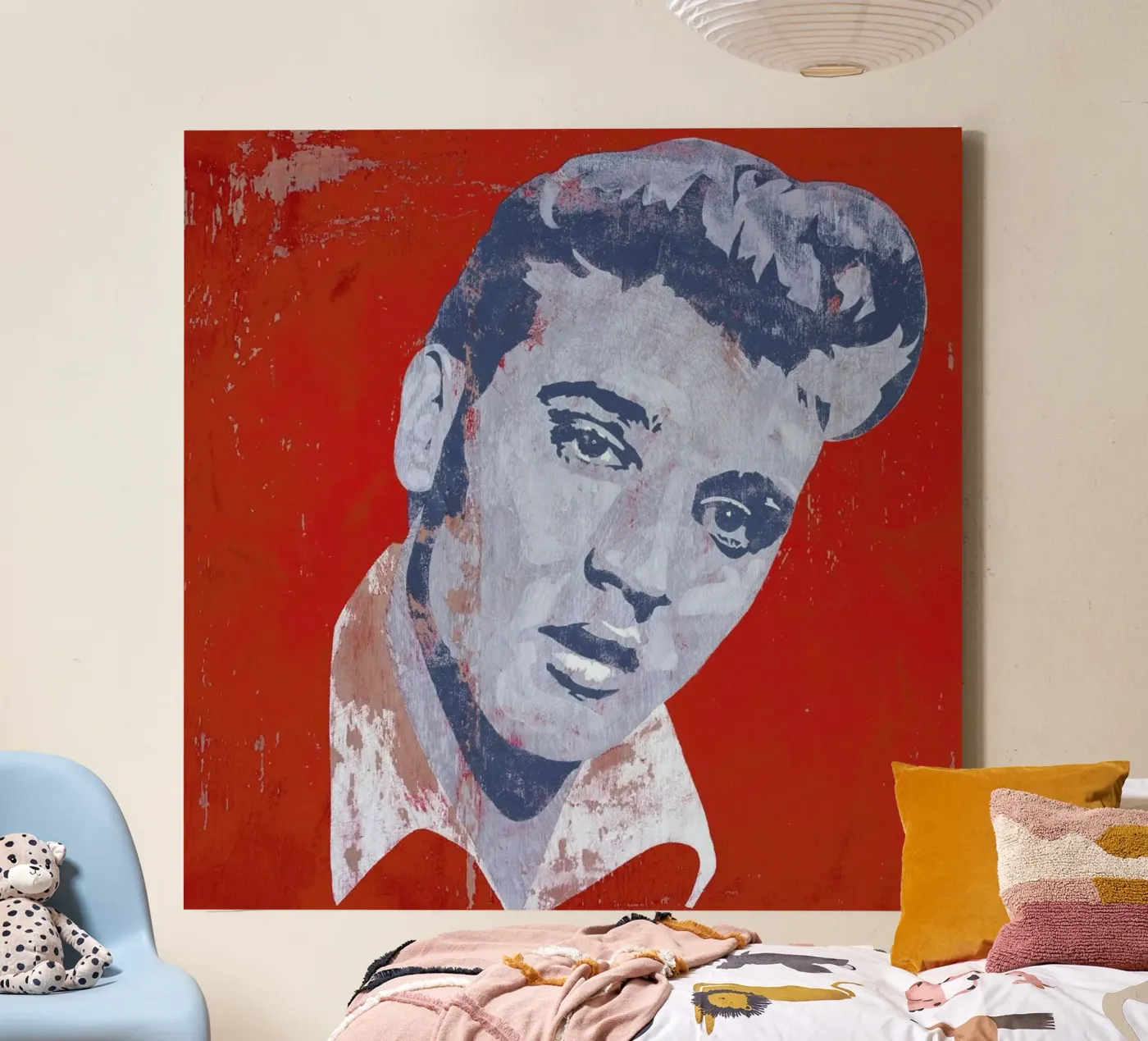 Elvis canvas van Andy Bridge