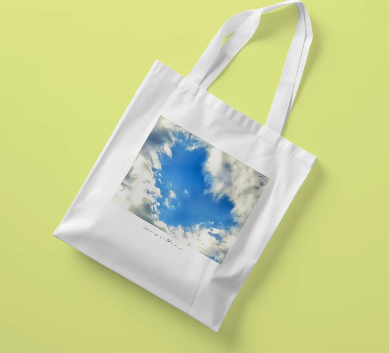 Love is in the air (Wolkenherz) borsa in juta da Frida + frei