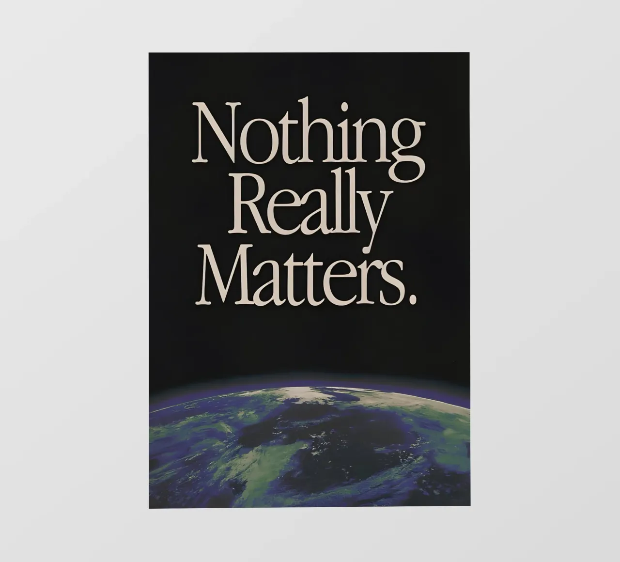 'Nothing Really Matters' pellicola backlit da Type & Tape