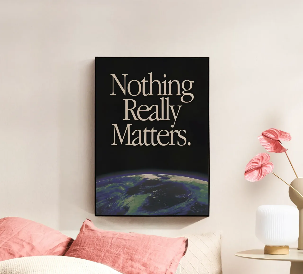 'Nothing Really Matters' plexiglass da Type & Tape