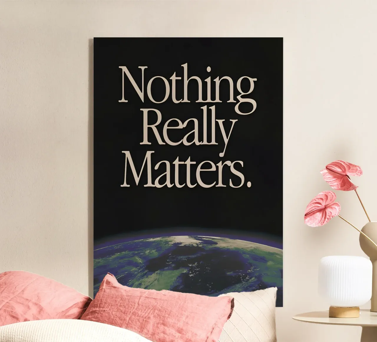 'Nothing Really Matters' plexiglass da Type & Tape