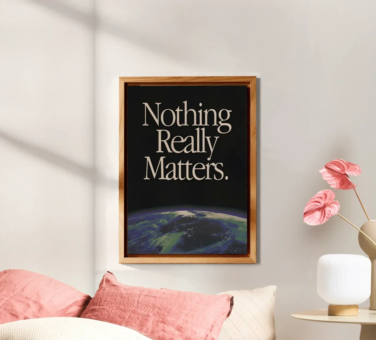 'Nothing Really Matters' alluminio dibond da Type & Tape