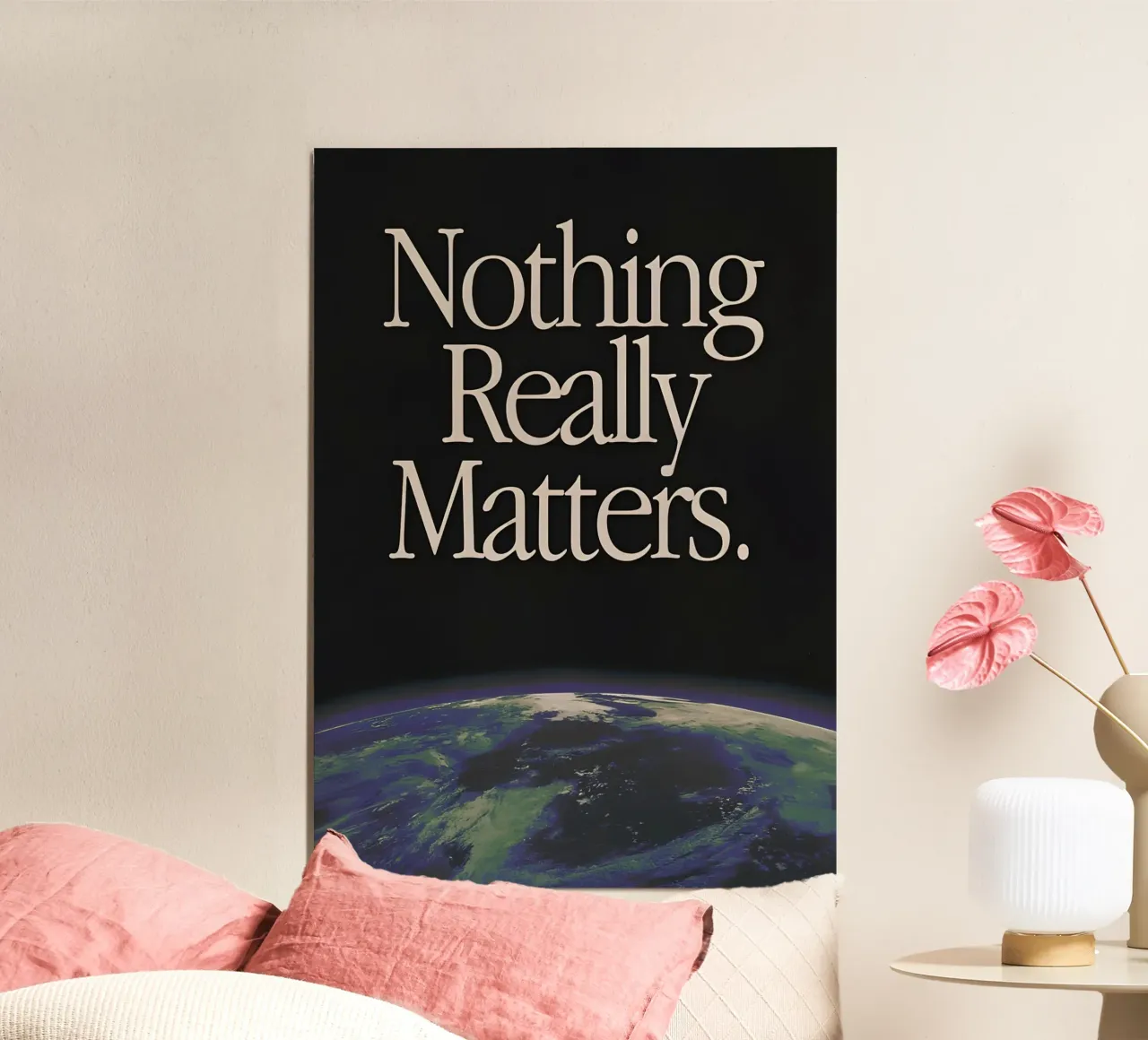 'Nothing Really Matters' alluminio dibond da Type & Tape