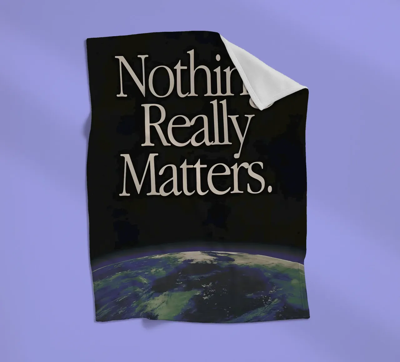 'Nothing Really Matters' coperta in pile da Type & Tape