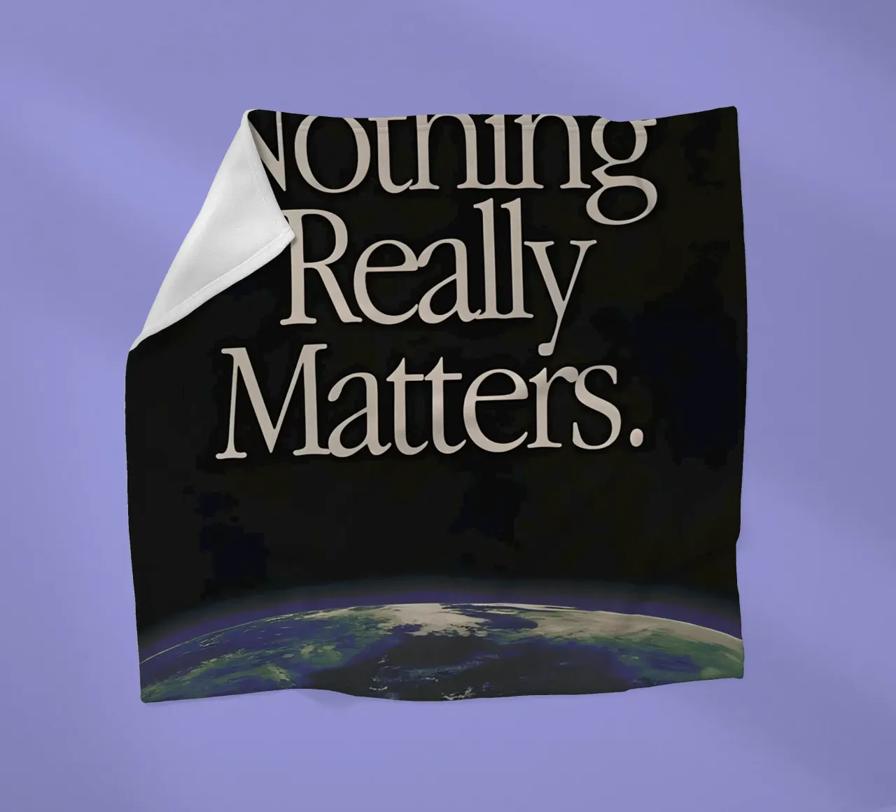 'Nothing Really Matters' coperta in pile da Type & Tape