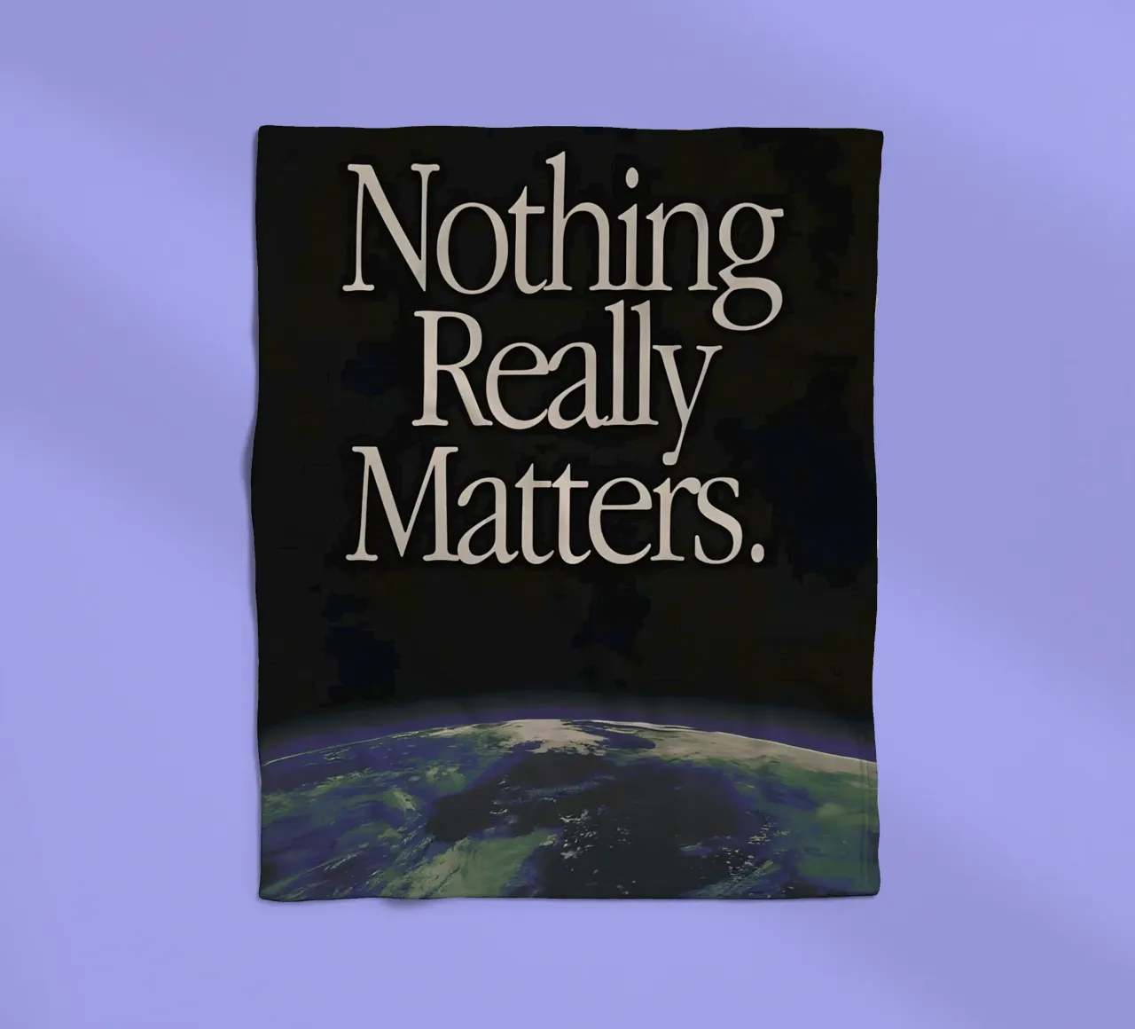'Nothing Really Matters' coperta in pile da Type & Tape