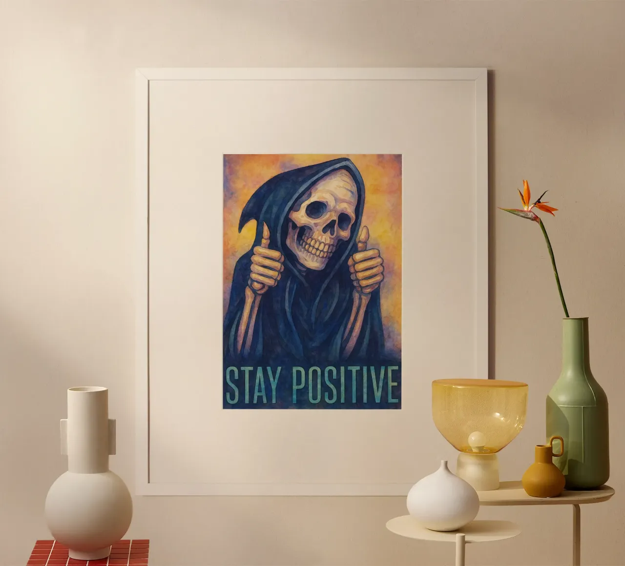 San Giuseppe Cattolico poster con telaio in alluminio da kadilans
