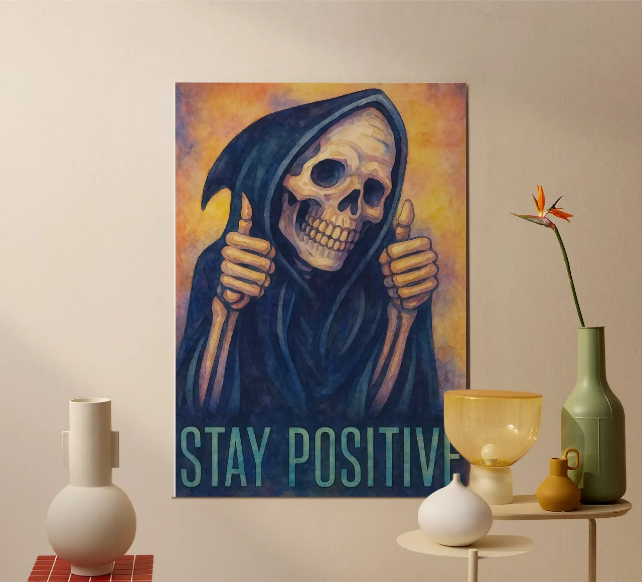 San Giuseppe Cattolico poster con telaio in alluminio da kadilans
