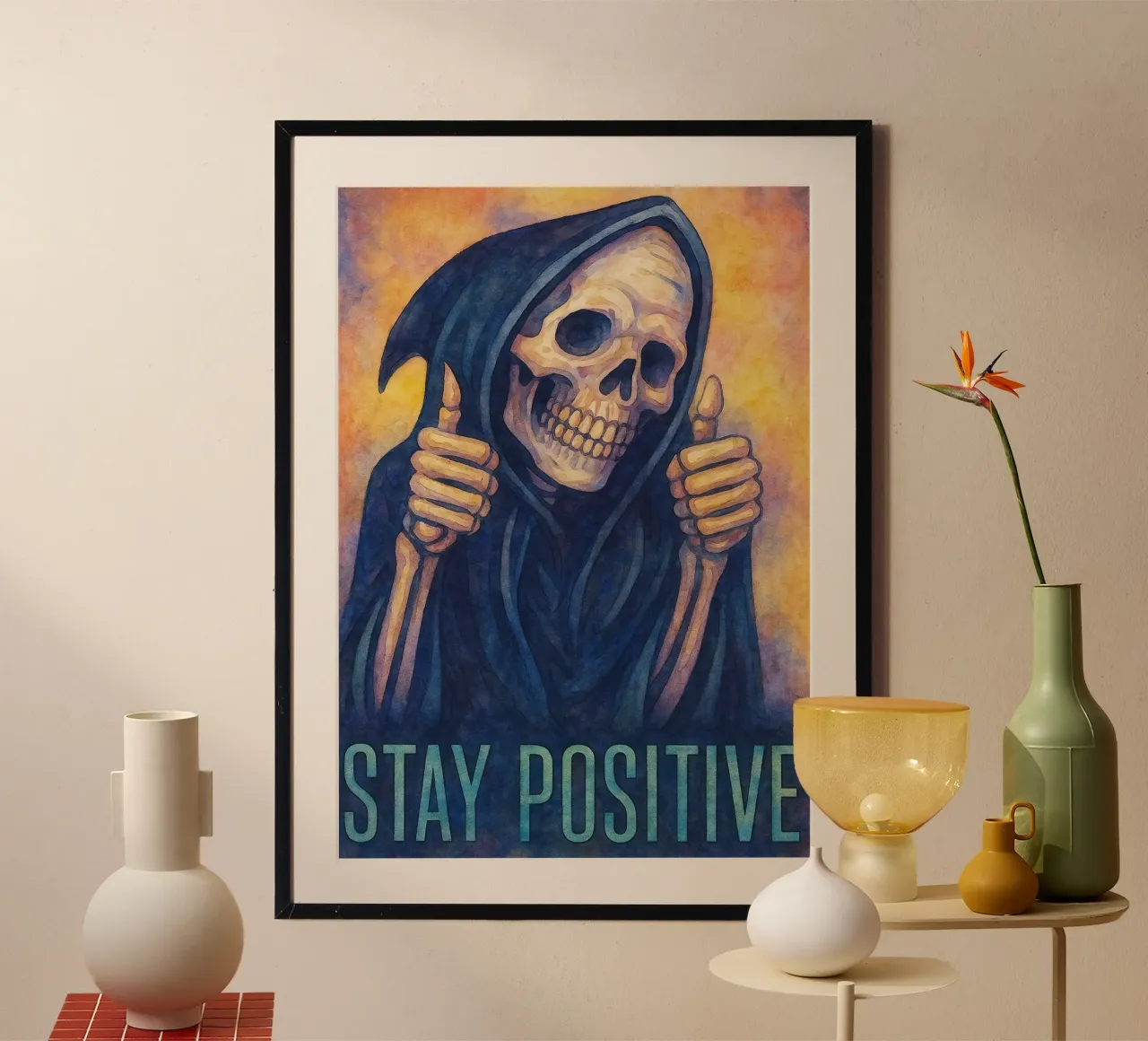 San Giuseppe Cattolico poster con telaio in alluminio da kadilans