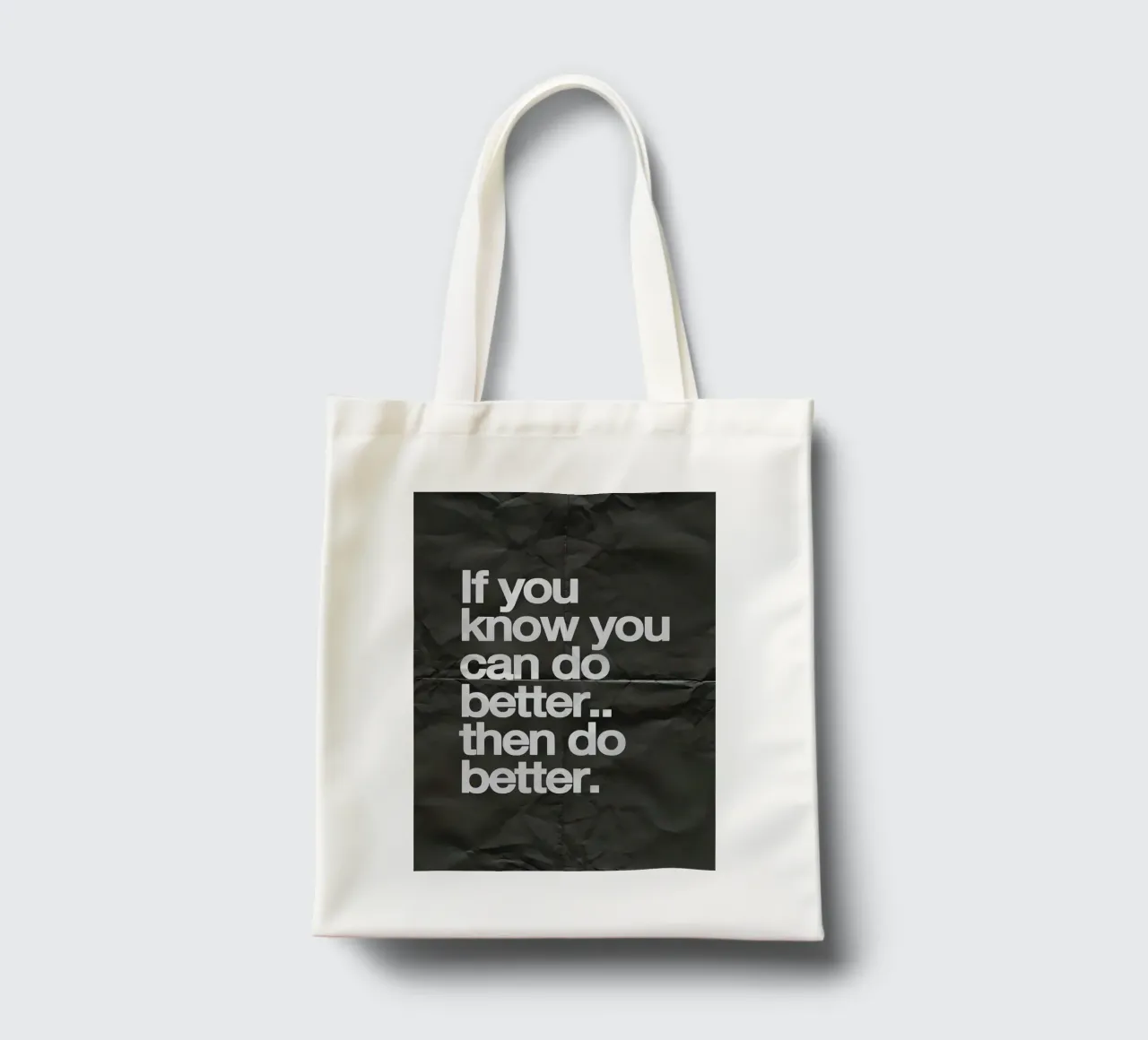 If you know you can do better.. then do better borsa in juta da Type & Tape
