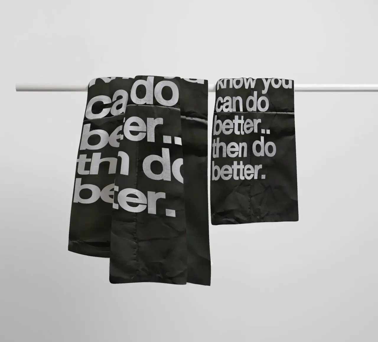 If you know you can do better.. then do better asciugamano da bagno da Type & Tape