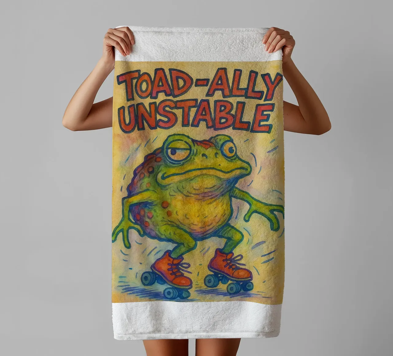 toad ally unstable frog towel by kadilans