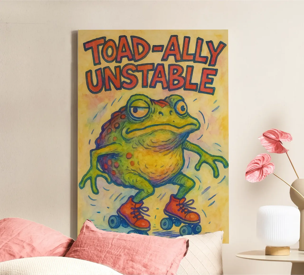 Kröte ally unstable Frosch Leinwand mit Schattenfugenrahmen von kadilans