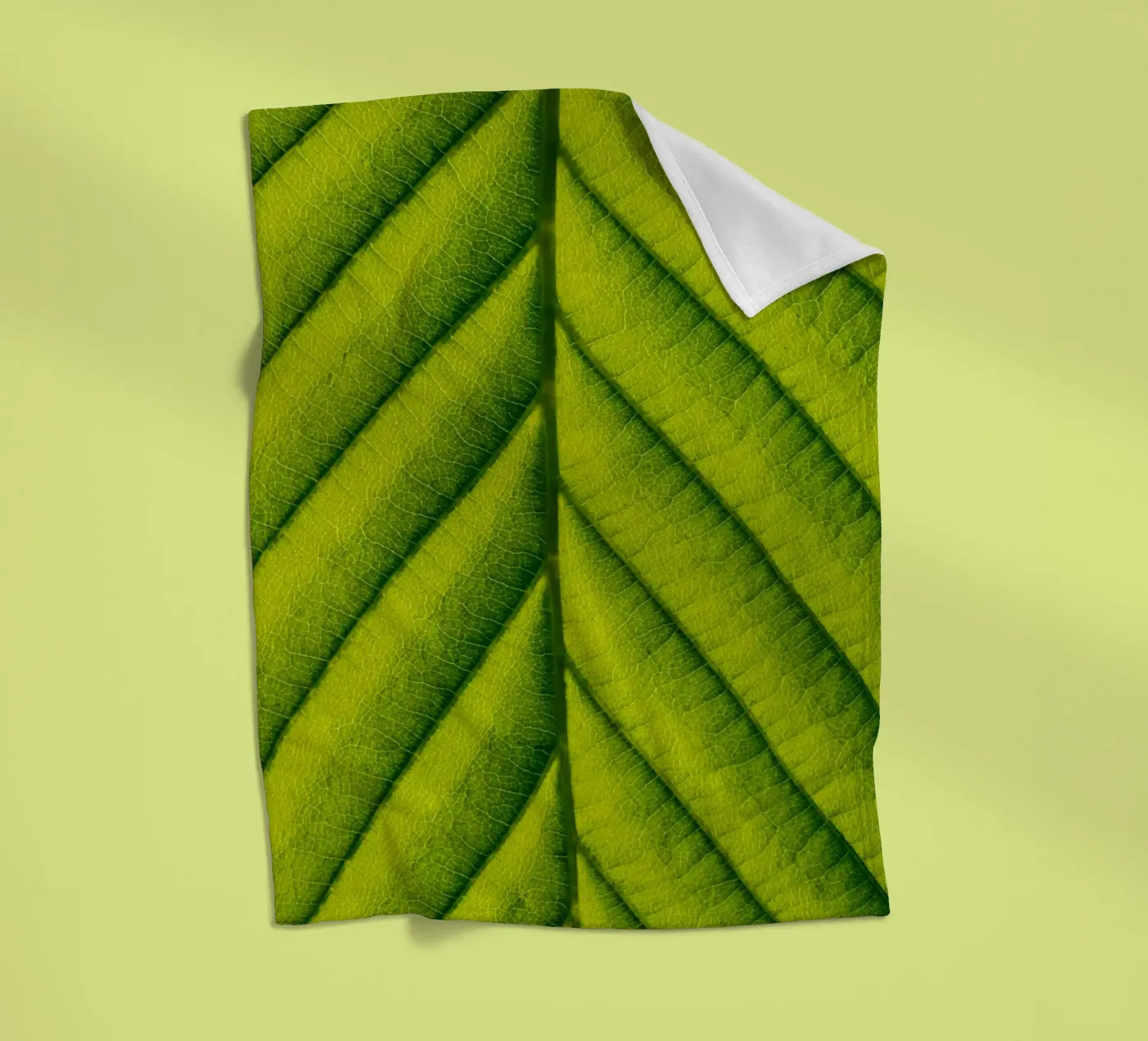 Groen blad fleecedeken van anderm