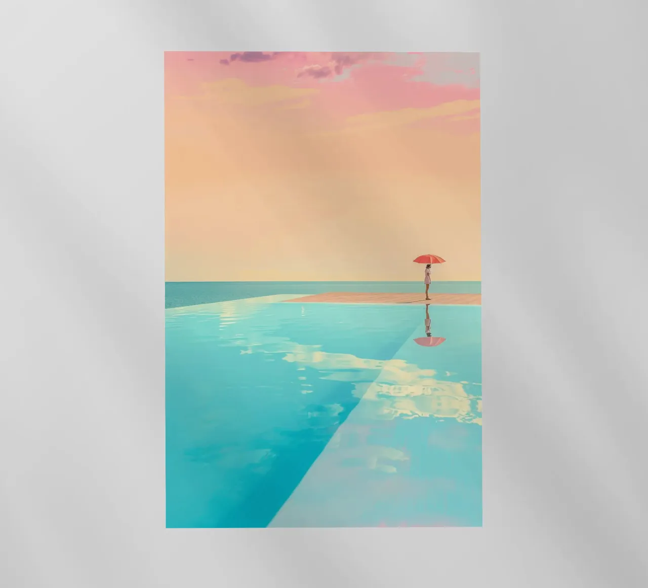 Poolside Peace pellicola backlit da Tinyverse Studio