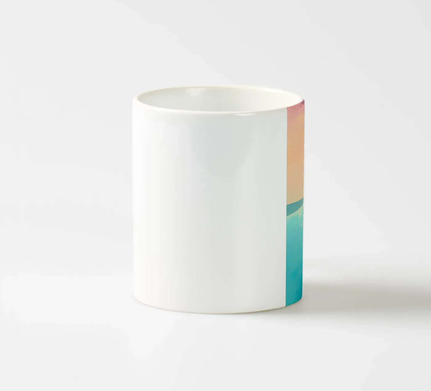 Poolside Peace ceramic mug by Tinyverse Studio
