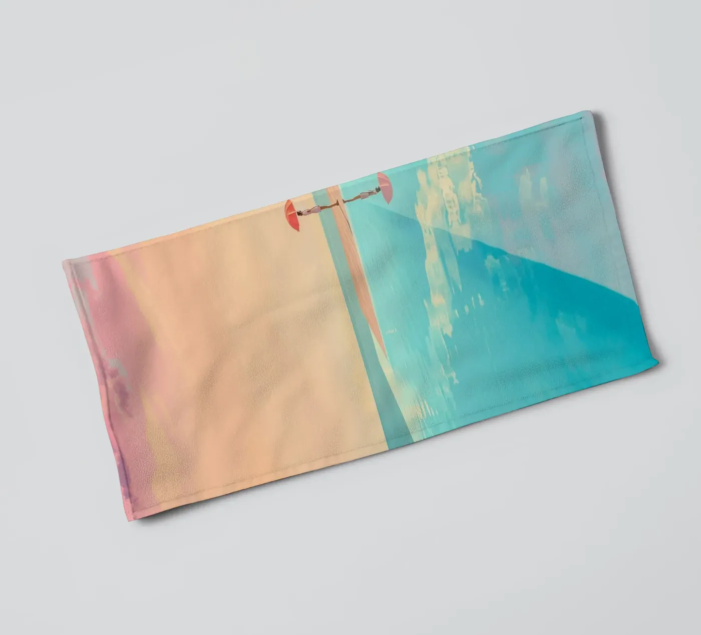 Poolside Peace towel by Tinyverse Studio
