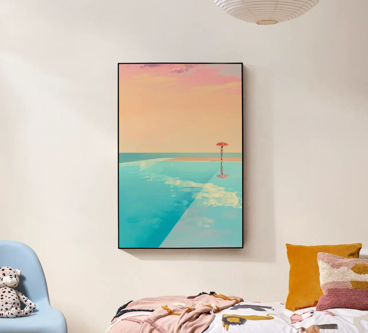 Poolside Peace Acryl-Glas von Tinyverse Studio