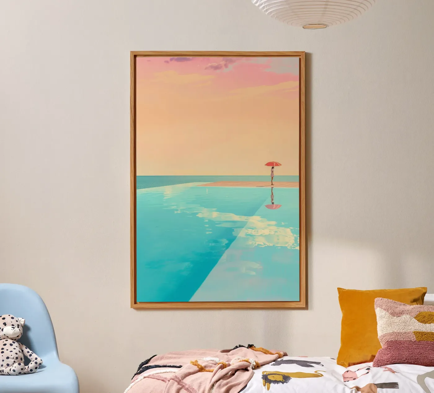 Poolside Peace forex plate by Tinyverse Studio