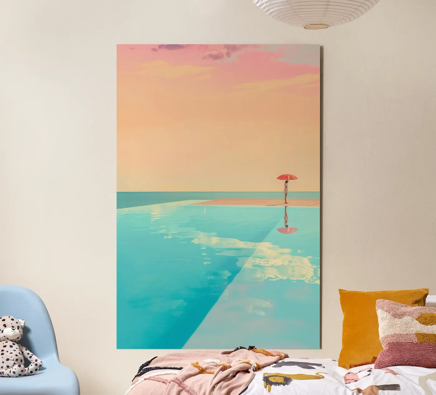 Poolside Peace forex plate by Tinyverse Studio