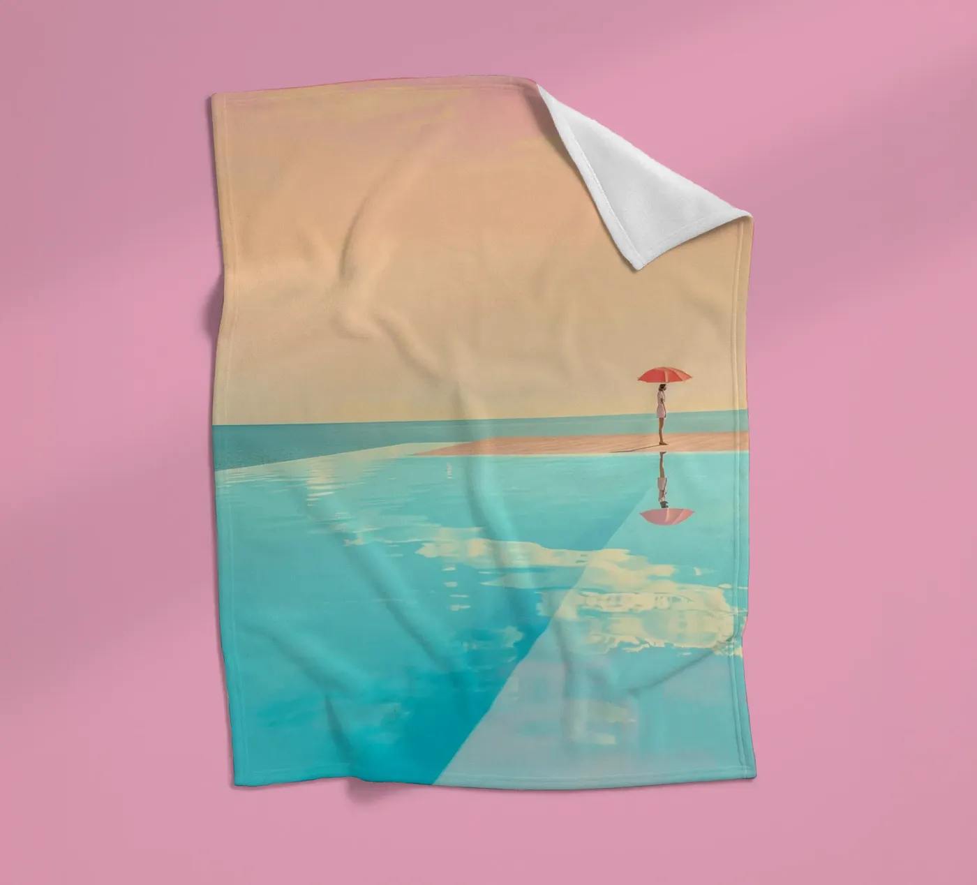 Poolside Peace fleecedeken van Tinyverse Studio