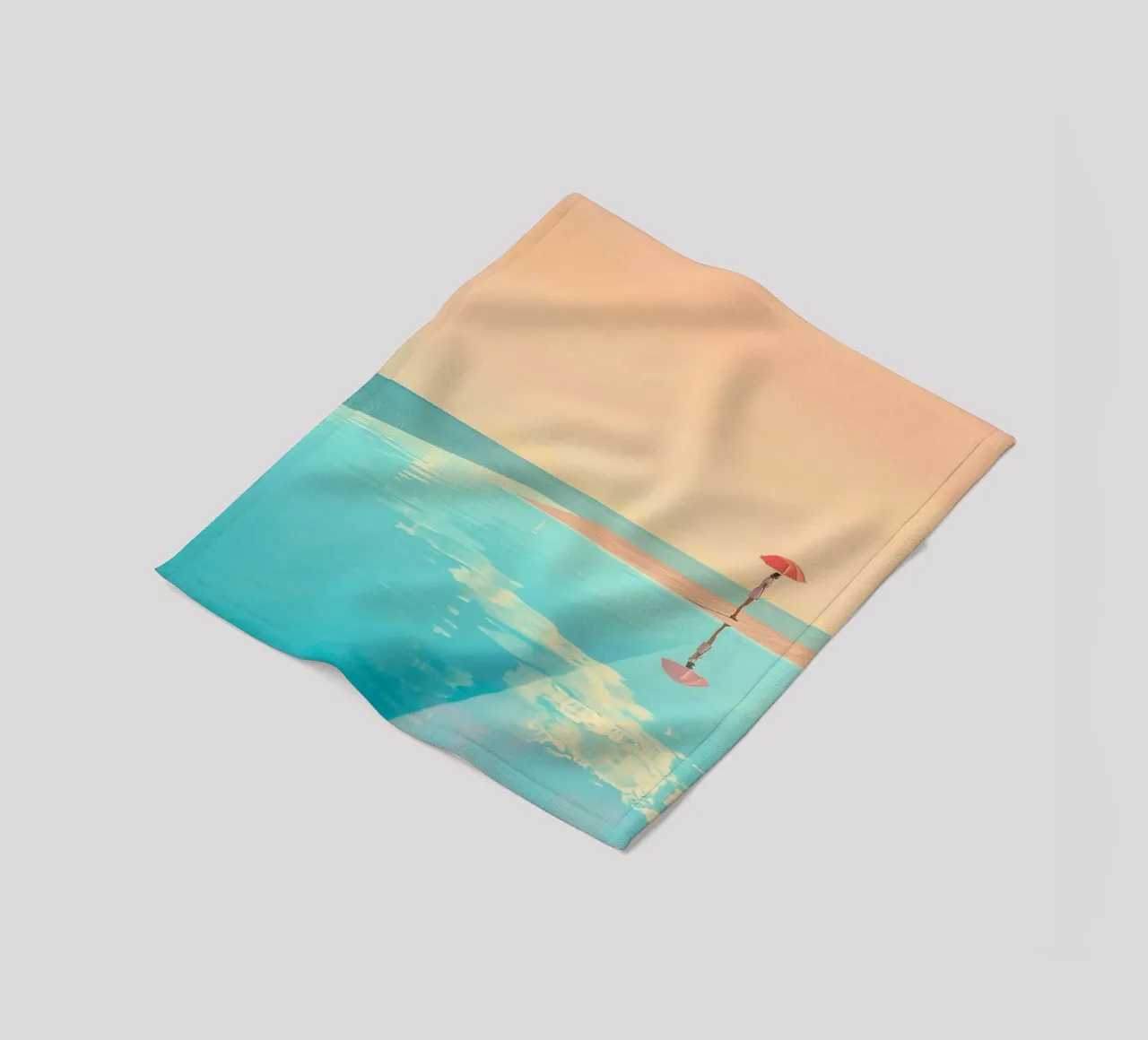 Poolside Peace Fleecedecke von Tinyverse Studio