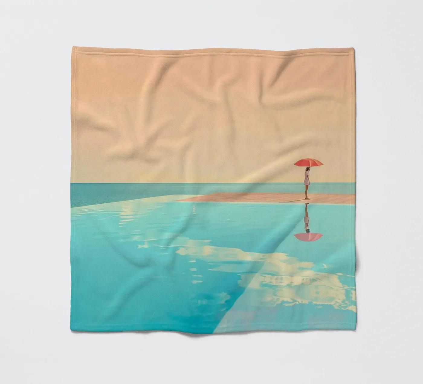 Poolside Peace Fleecedecke von Tinyverse Studio