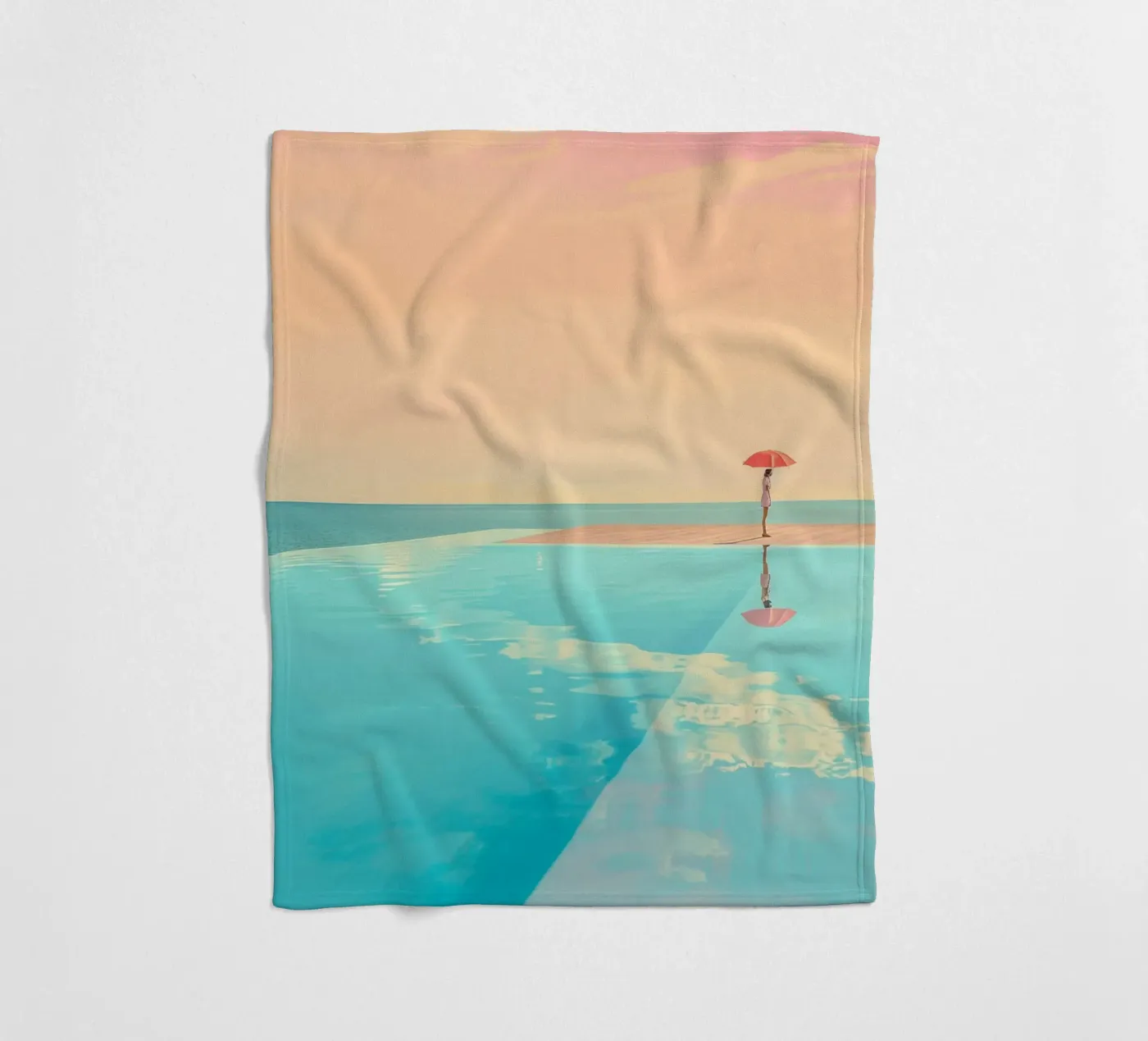 Poolside Peace Fleecedecke von Tinyverse Studio