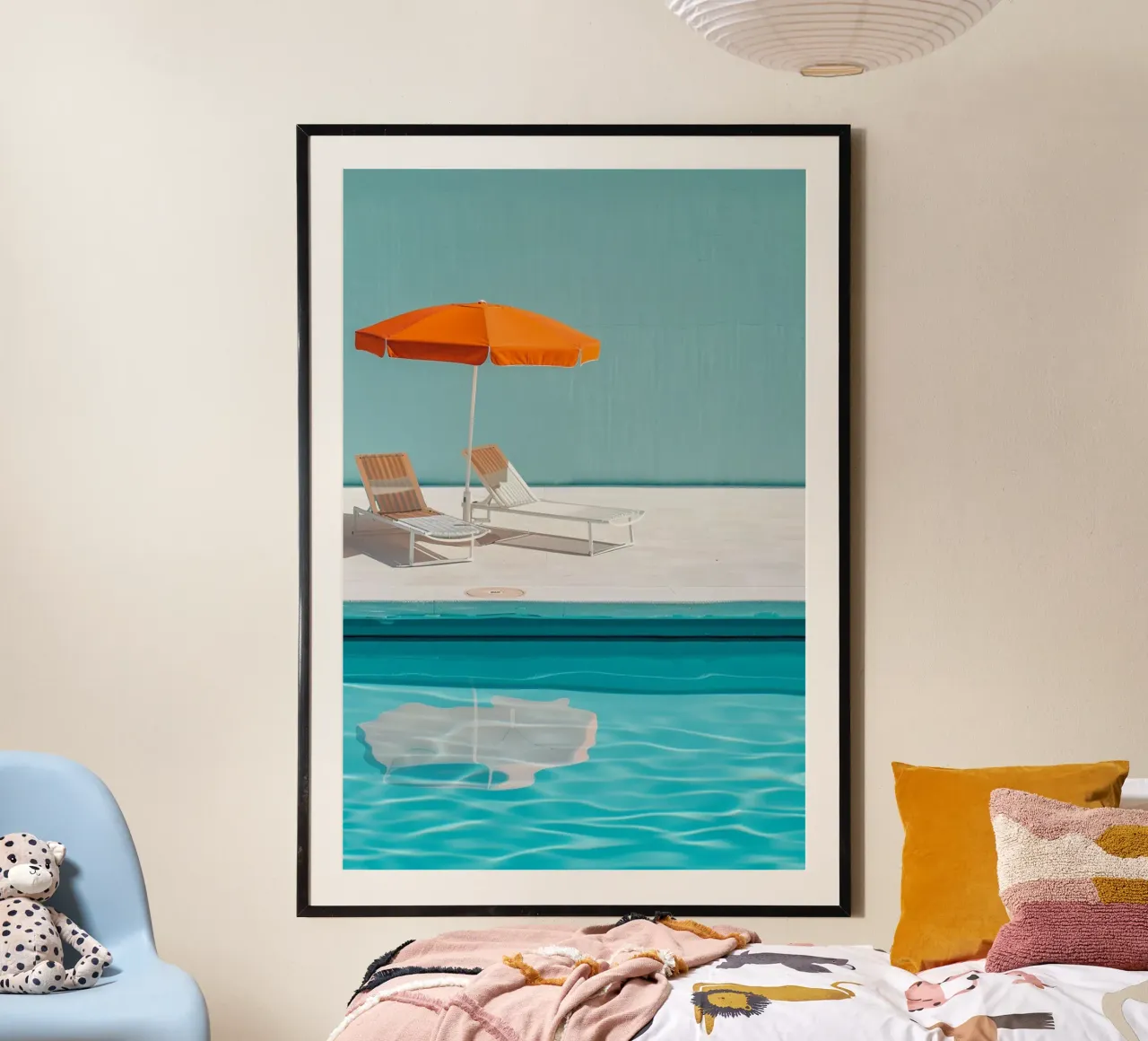 Summer Bliss poster con telaio in legno da Mosaic Dialogue