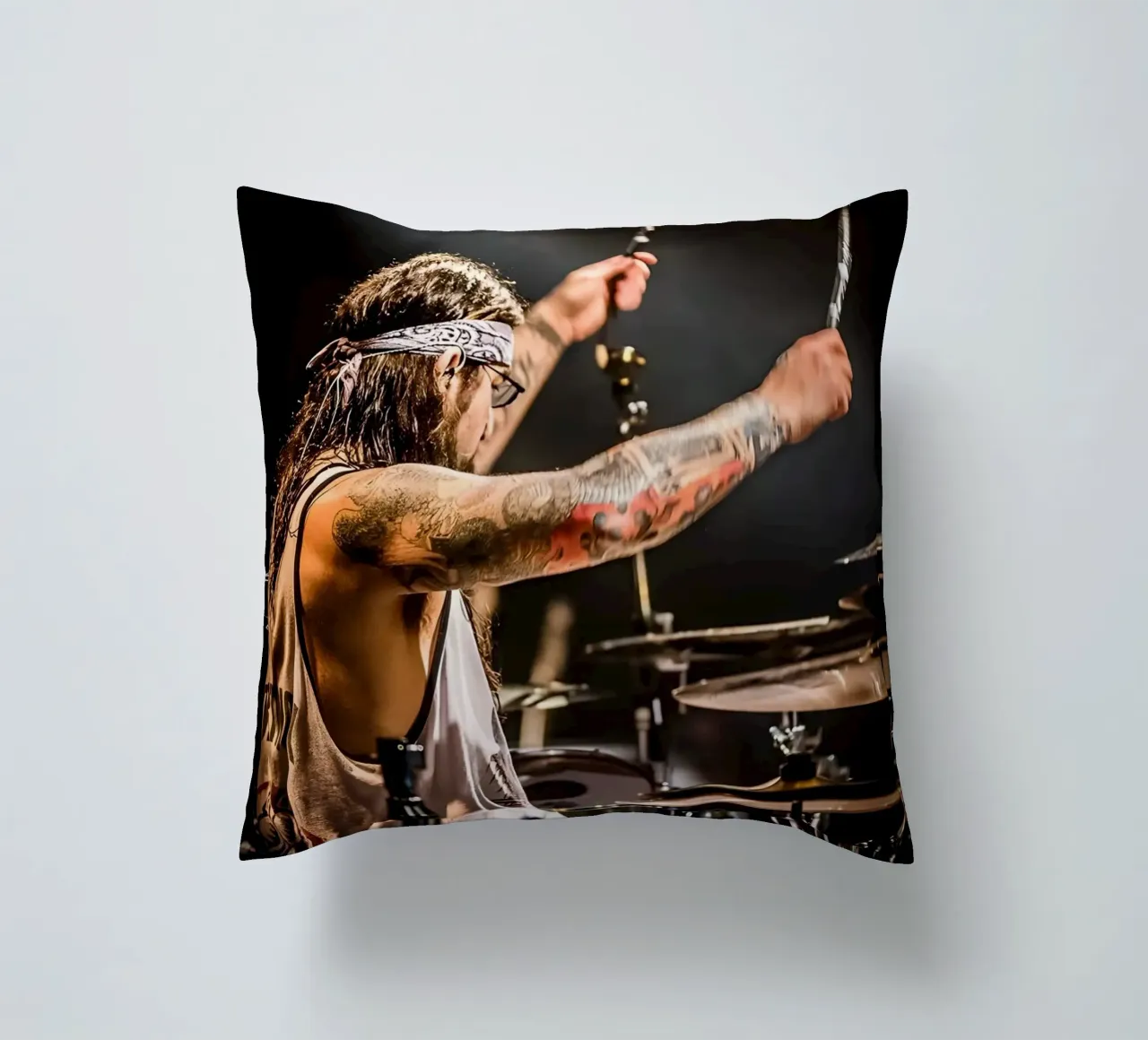 Mike Portnoy cuscino da Low poly art