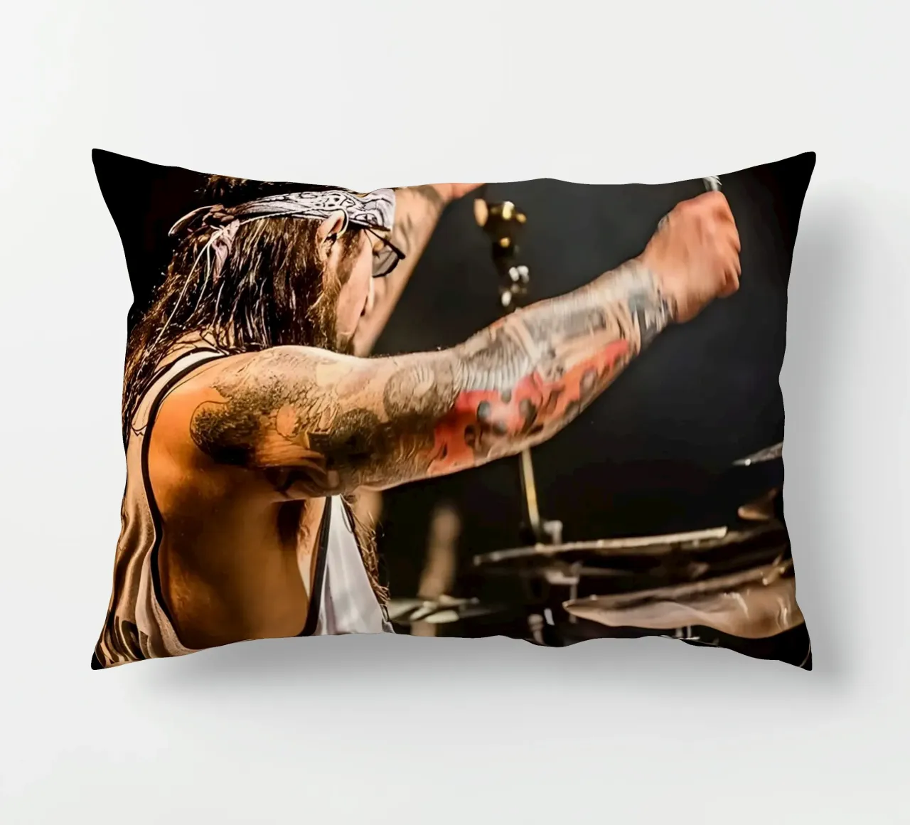 Mike Portnoy cuscino da Low poly art
