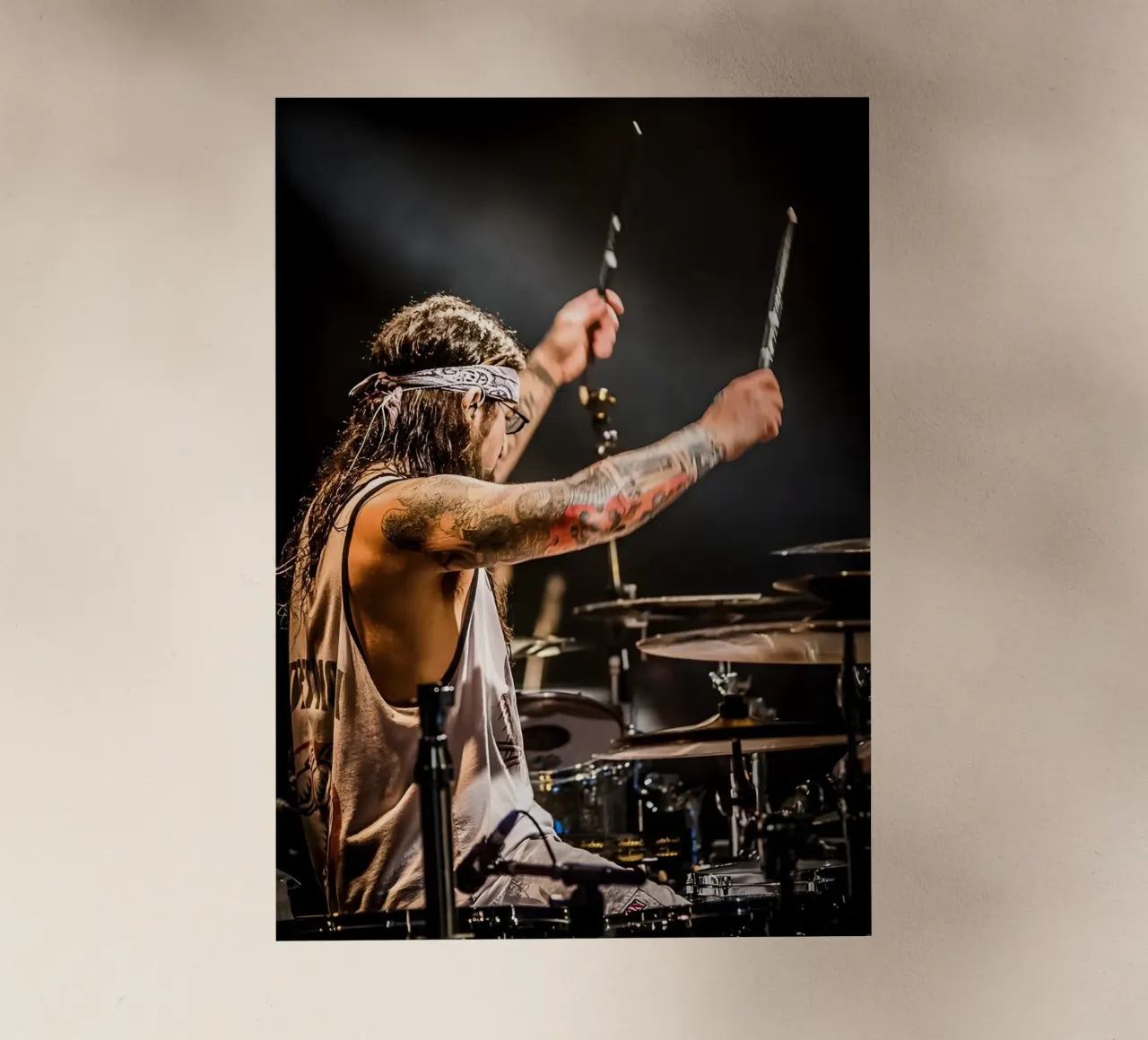 Mike Portnoy pellicola backlit da Low poly art