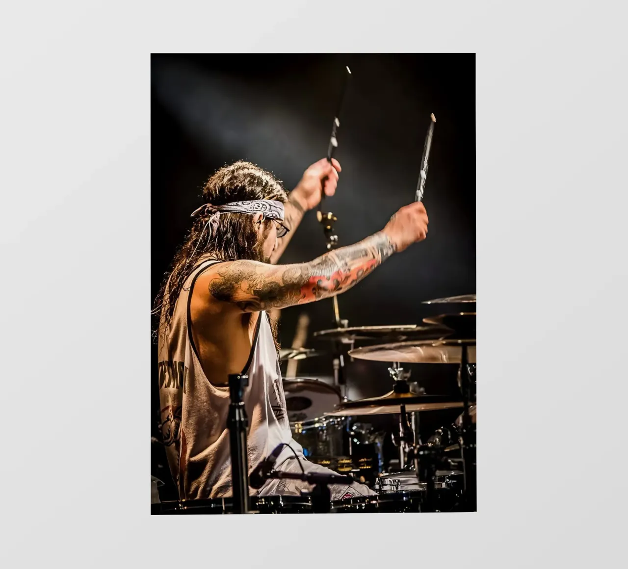 Mike Portnoy pellicola backlit da Low poly art