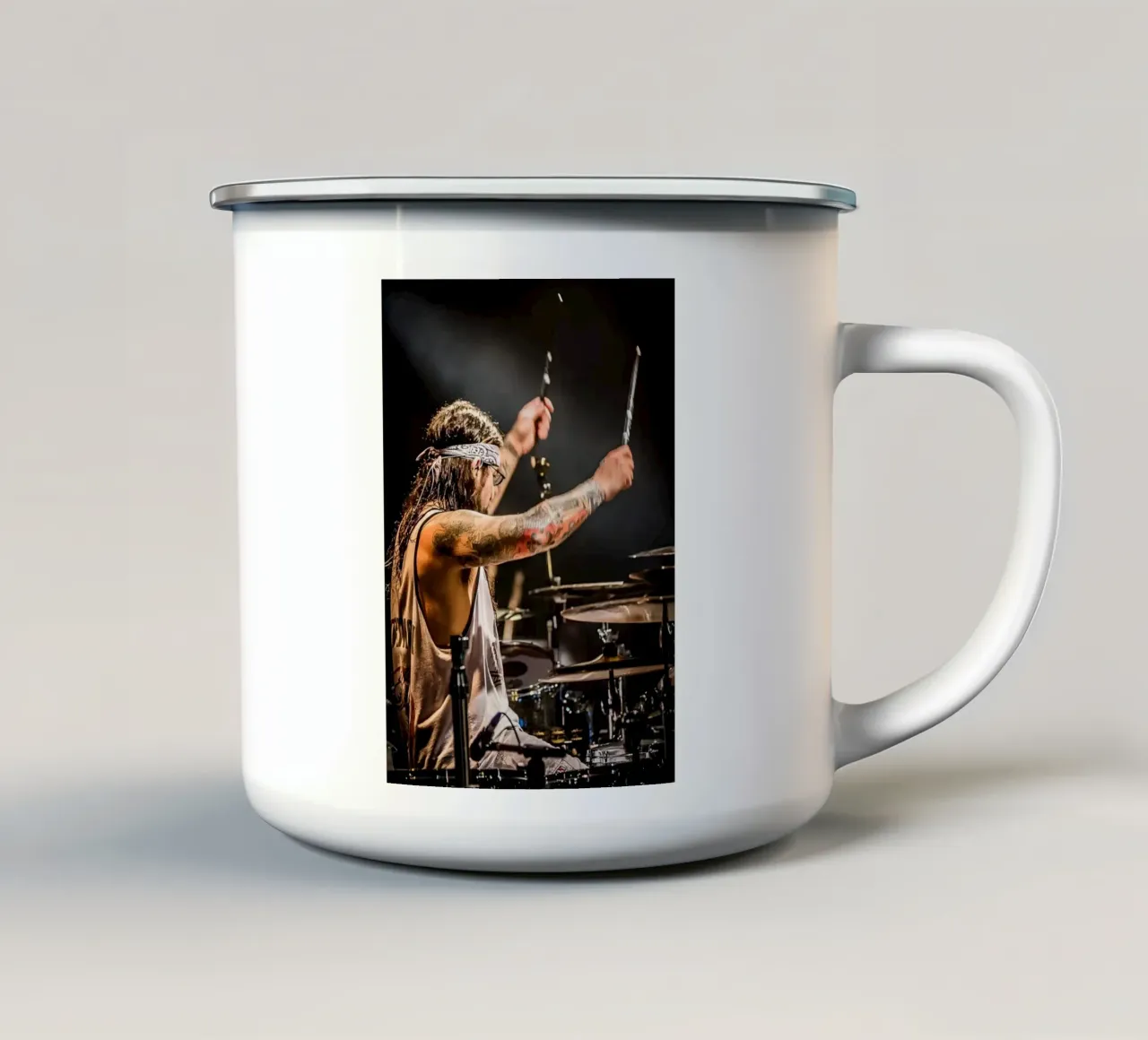 Mike Portnoy tazza in smalto da Low poly art