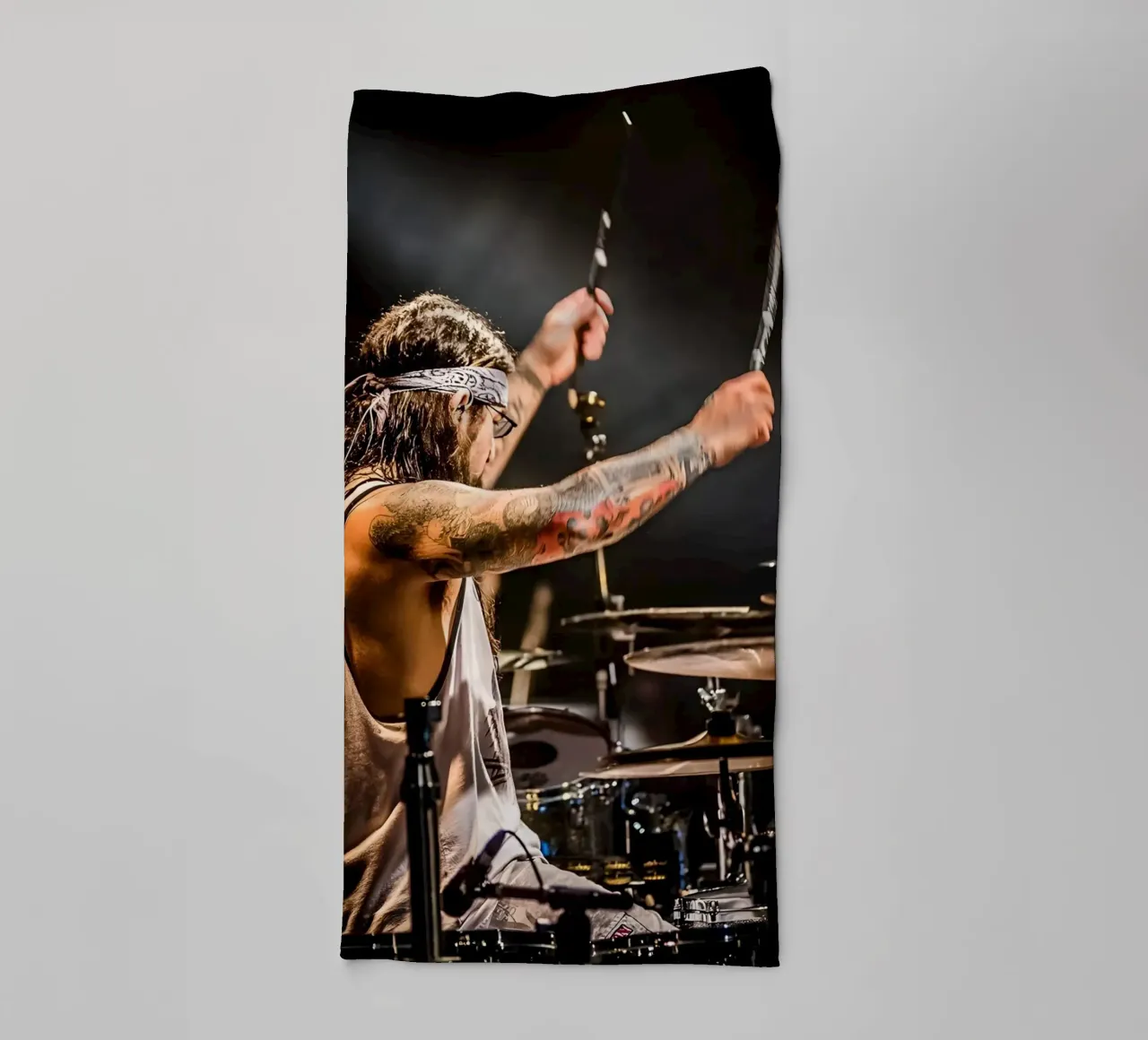 Mike Portnoy asciugamano da bagno da Low poly art