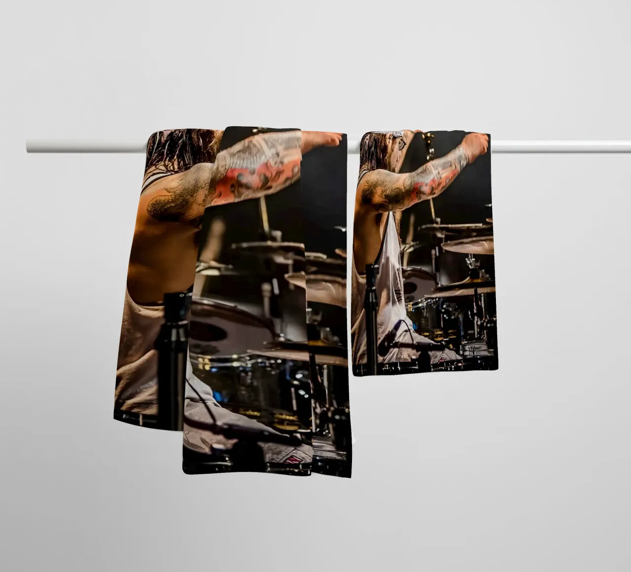 Mike Portnoy asciugamano da bagno da Low poly art