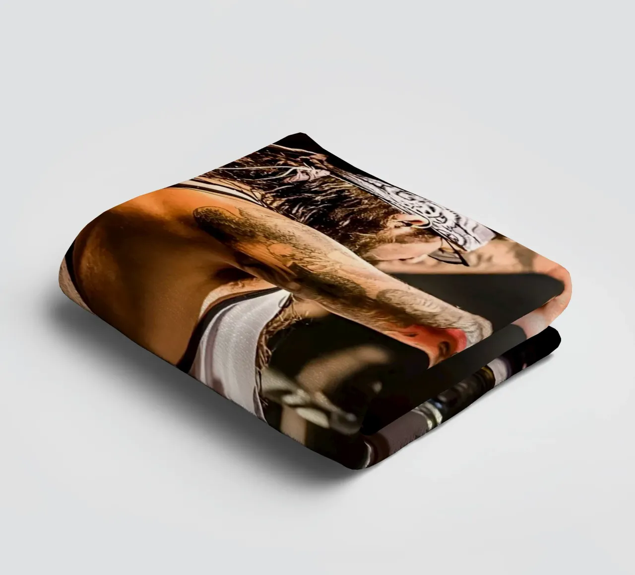 Mike Portnoy asciugamano da bagno da Low poly art