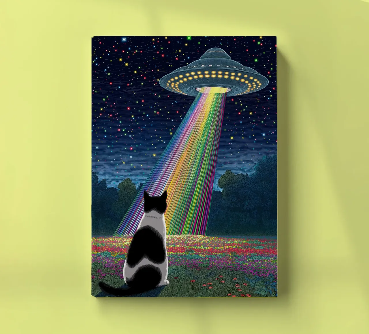Gatto e UFO diario da Stellar Creative