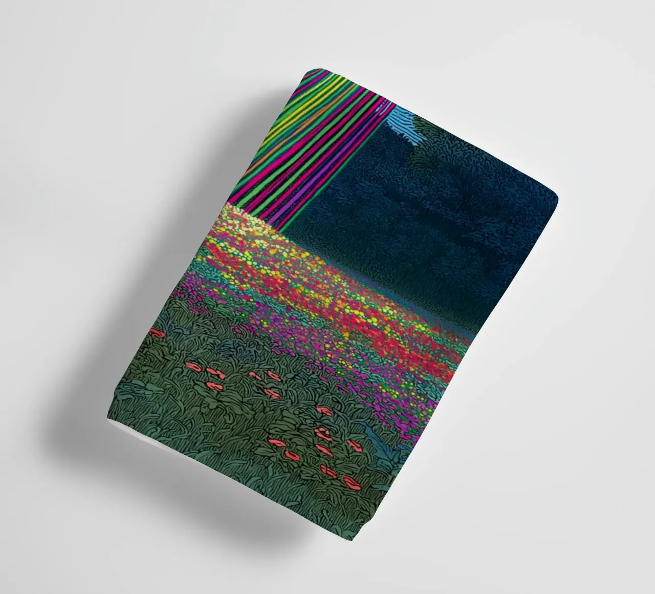 Cat and UFO towel by Stellar Creative
