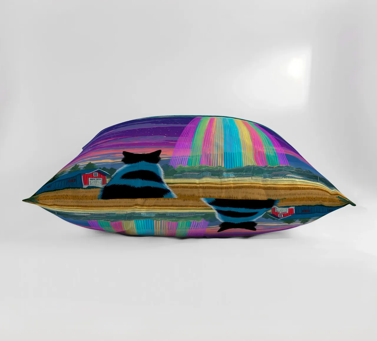 Gatto e raggio UFO cuscino da Stellar Creative