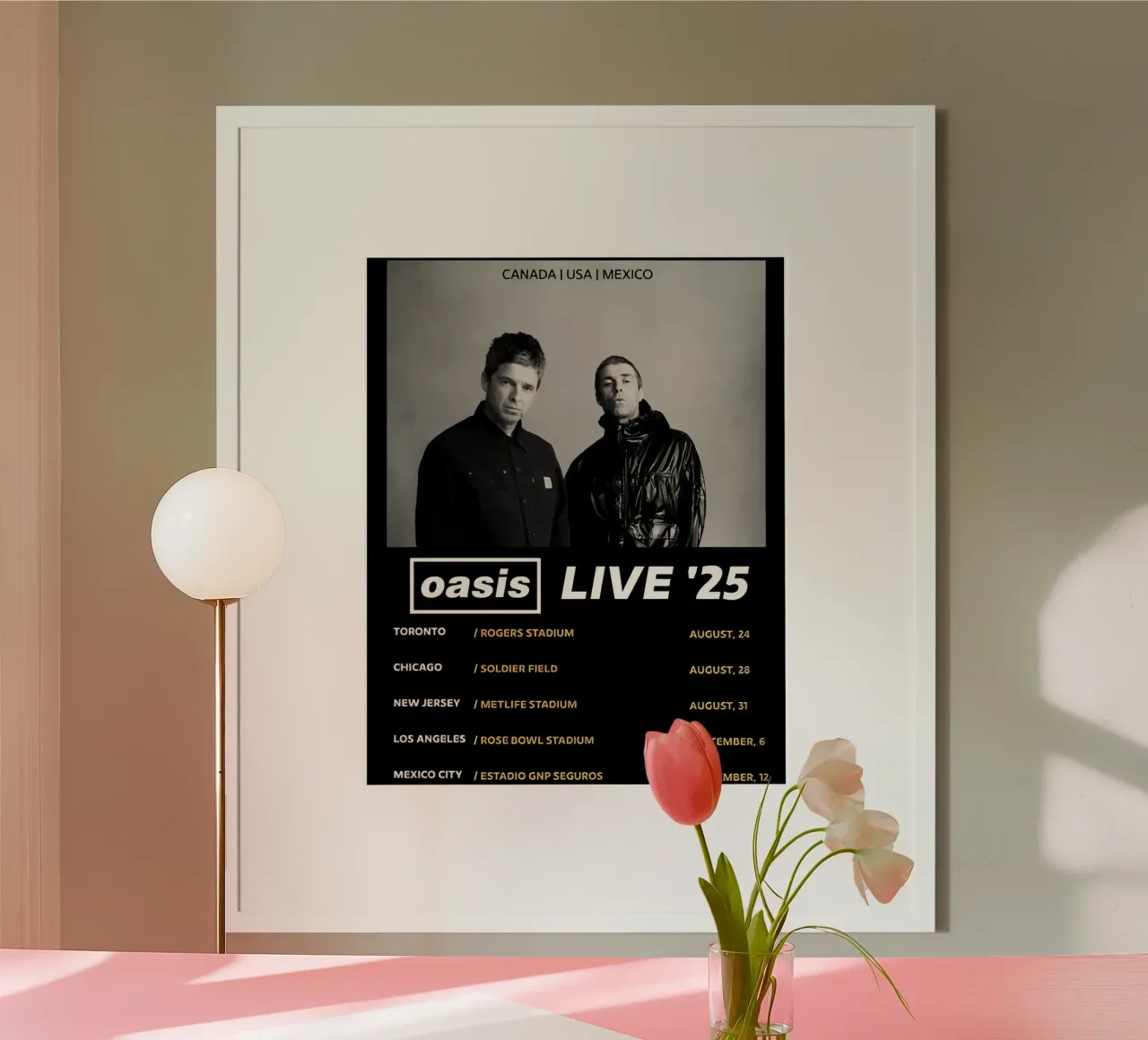 Tour delle Oasi 2025 poster con telaio in legno da domherrick1