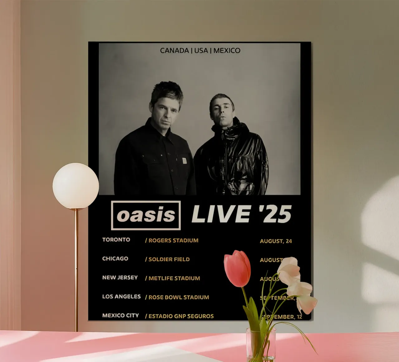 Tour delle Oasi 2025 poster con telaio in legno da domherrick1