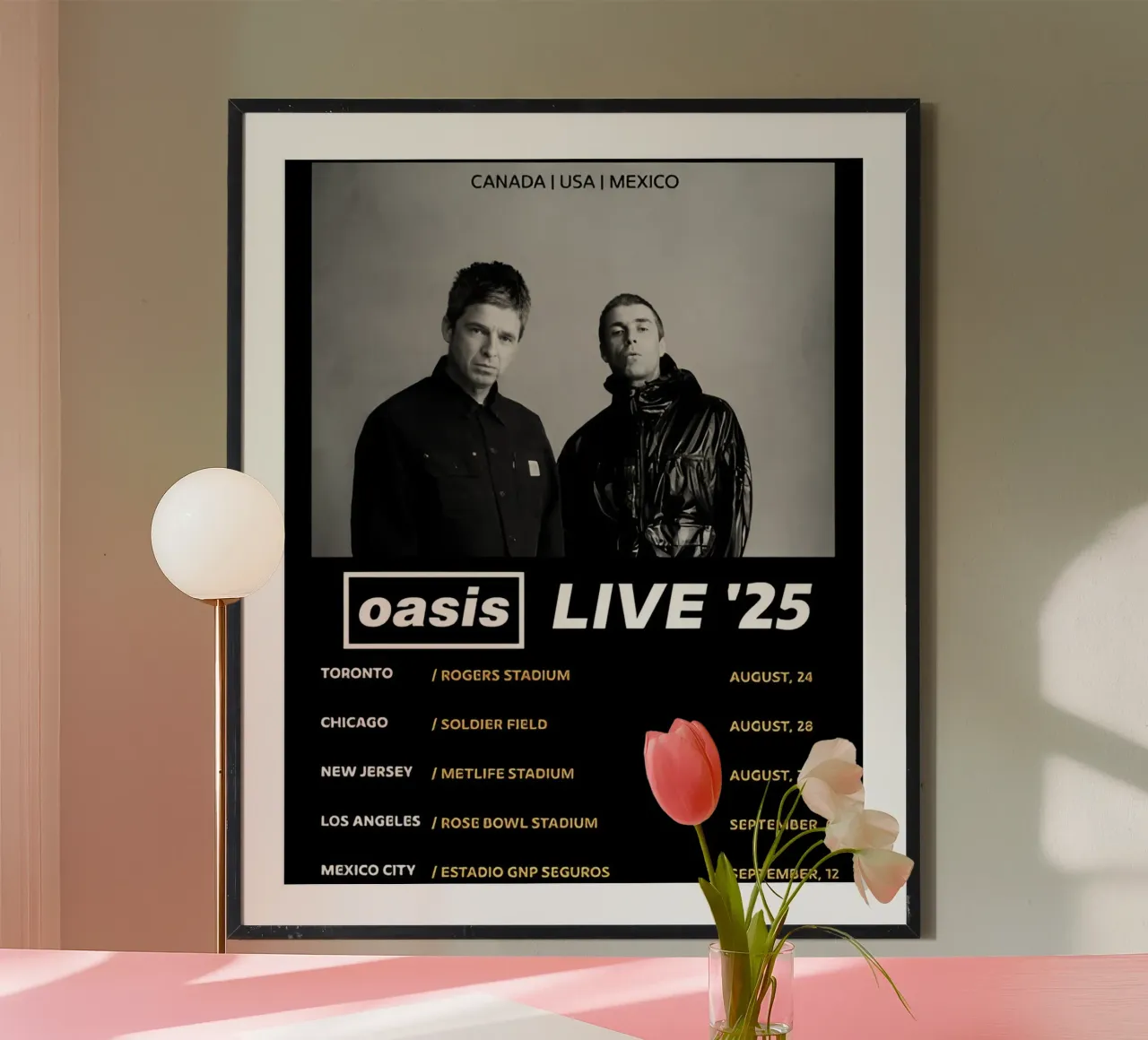 Tour delle Oasi 2025 poster con telaio in legno da domherrick1