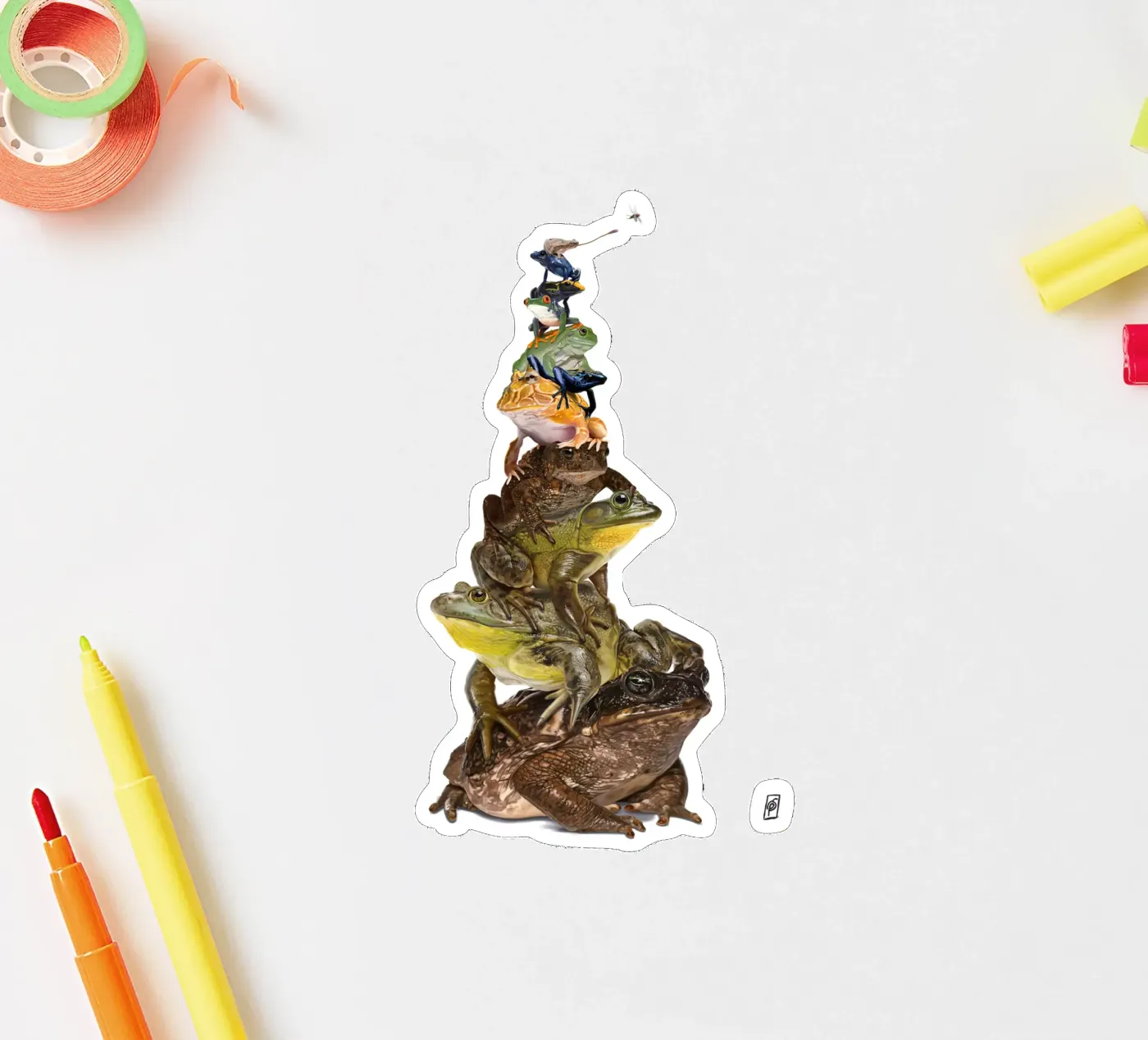 Toadstool (Colour) sticker by Rob Art | Illustration
