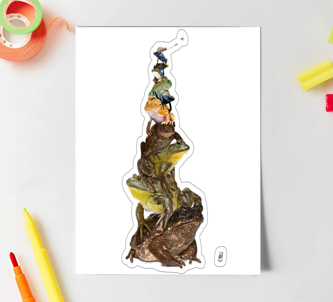 Toadstool (Colour) sticker sheet by Rob Art | Illustration