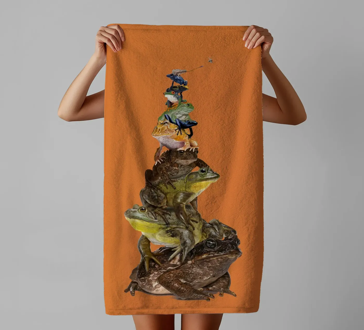 Toadstool (Colour) towel by Rob Art | Illustration