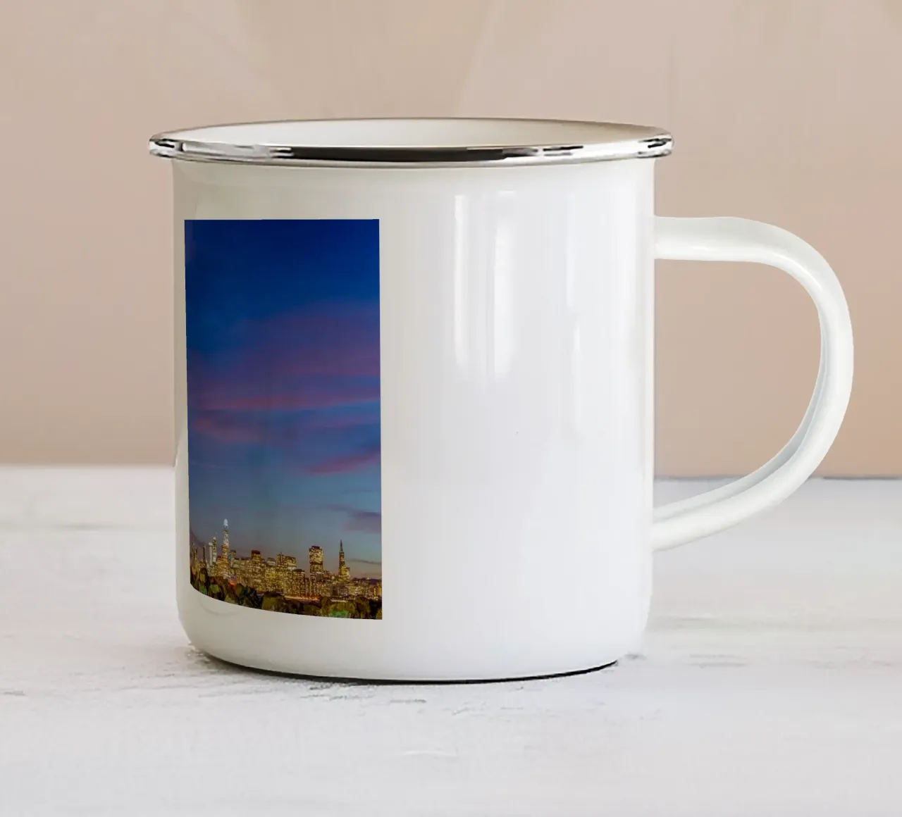 Notte a San Francisco tazza in smalto da anderm