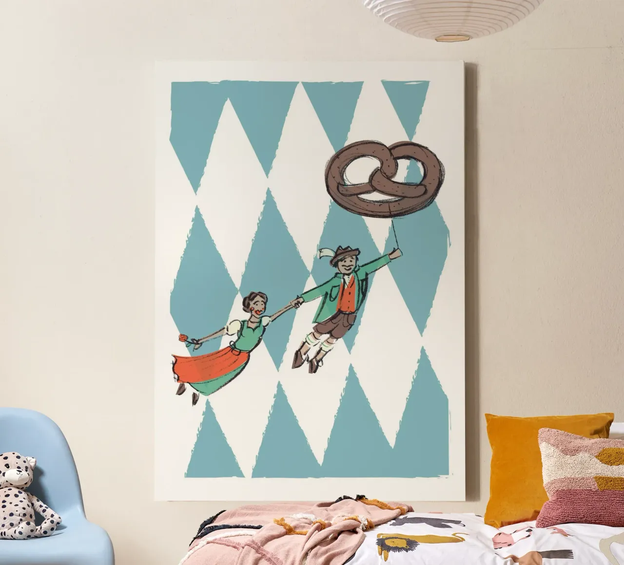 Hemelse Wiesn canvas met Baklijst van Xaver & Friends